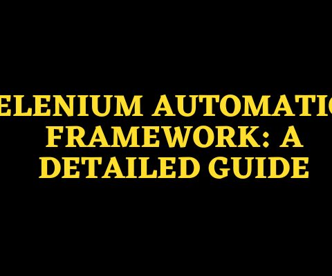 Selenium Automation Frameworks